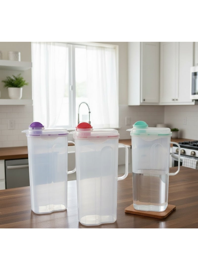 فافيلا دورق شفاف من البلاستيك، مع غطاء بمشبك-سعة 1.5 لتر - متعدد الألوان - Image 5